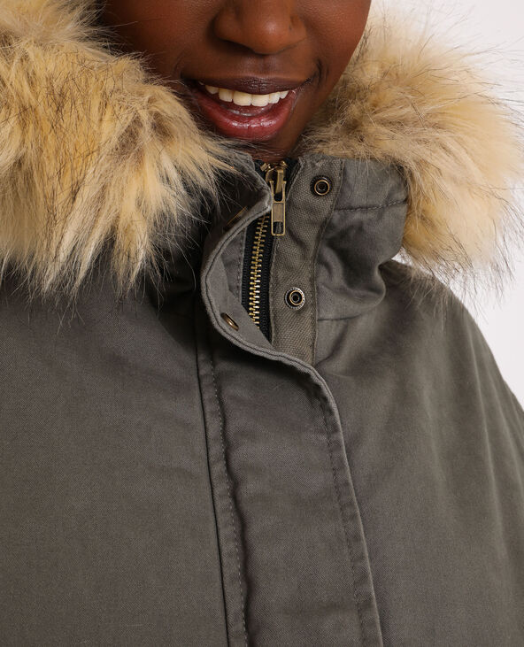 Parka courte à capuche vert kaki - Pimkie