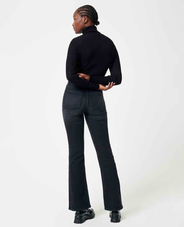 Jean flare taille haute noir - Pimkie