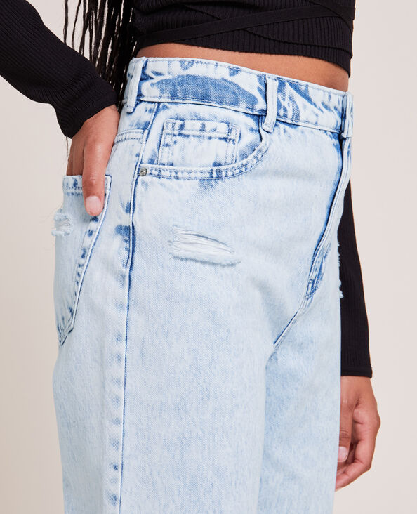 Jean mom trashé bleu clair - Pimkie