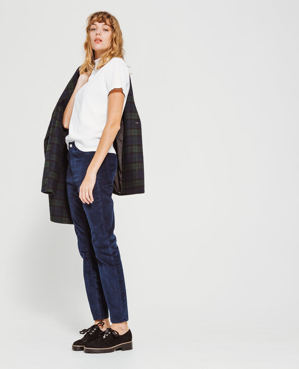 Pantalon skinny velours bleu marine - Pimkie