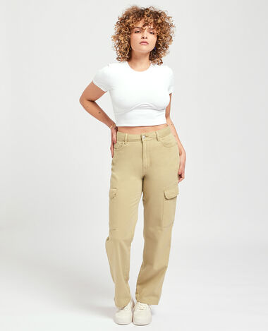 Jean cargo droit marron - Pimkie