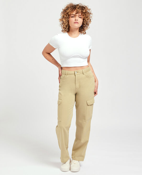 Jean cargo droit marron - Pimkie