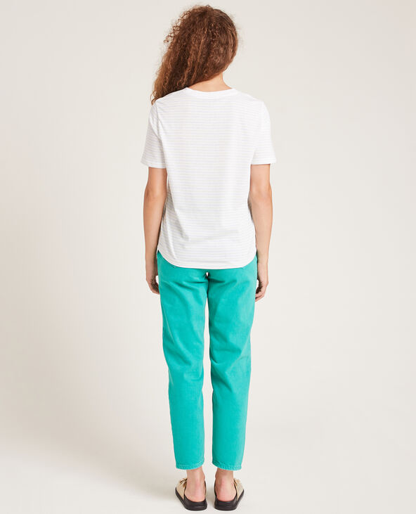 T-shirt col rond vert - Pimkie