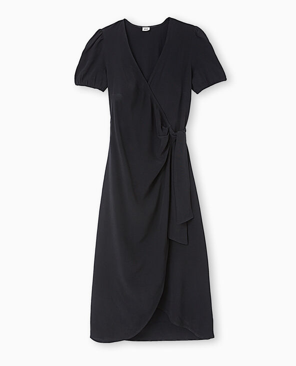 Robe longue portefeuille noir - Pimkie