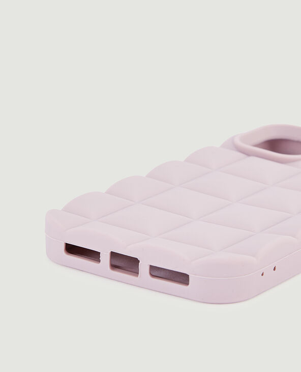 Coque iPhone effet matelassé beige - Pimkie