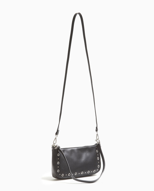 Sac pochette avec clous et œillets métalliques noir - Pimkie