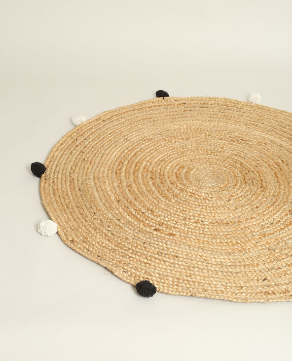 Tapis rond en jute beige - Pimkie