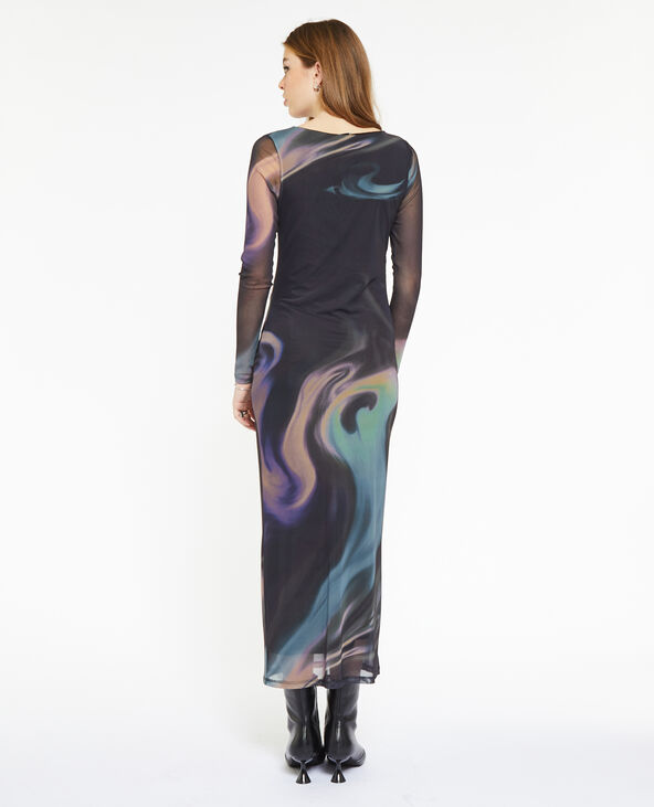 Robe longue en tulle vert kaki - Pimkie