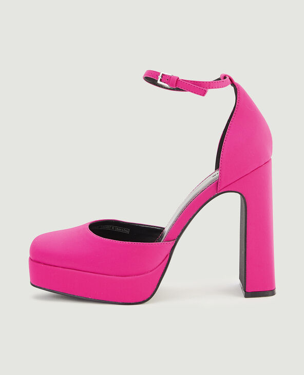 Babies à talons compensés rose fuchsia - Pimkie