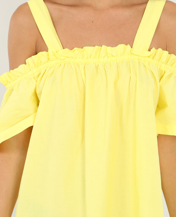 Robe ample à manches peekaboo jaune - Pimkie