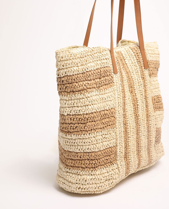 Cabas en rafia beige - Pimkie
