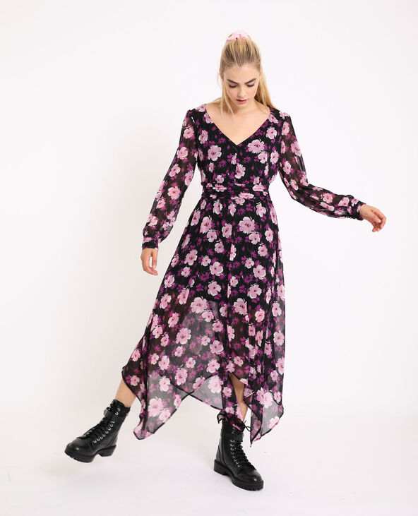 Robe à fleurs noir - Pimkie