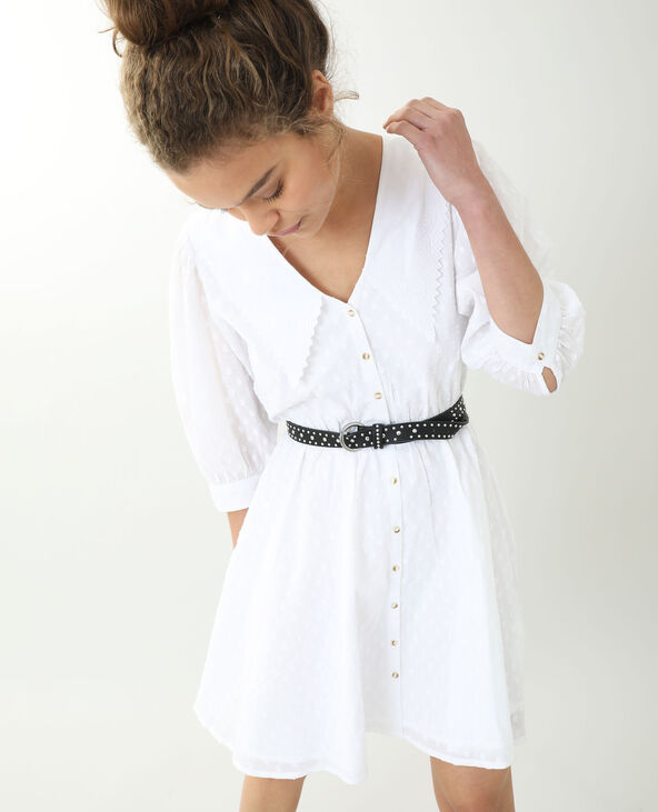 Robe à gros plumetis blanc - Pimkie