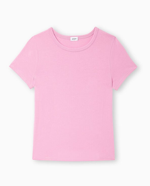 T-shirt ajusté manches courtes lilas - Pimkie