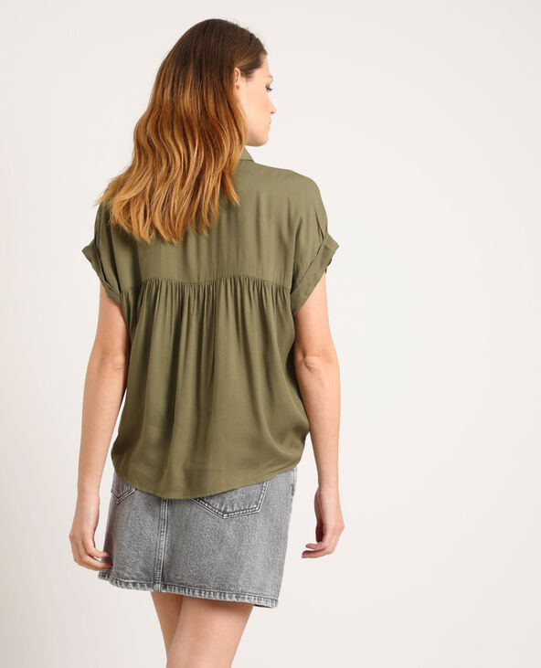 Chemise à manches courtes taupe - Pimkie