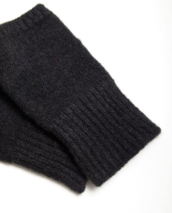 Mitaines en tricot noir - Pimkie