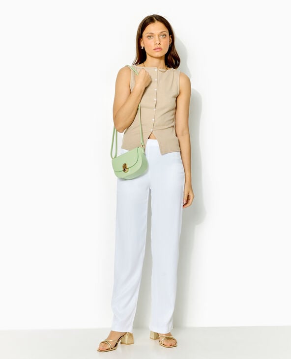 Pantalon droit en satin blanc - Pimkie
