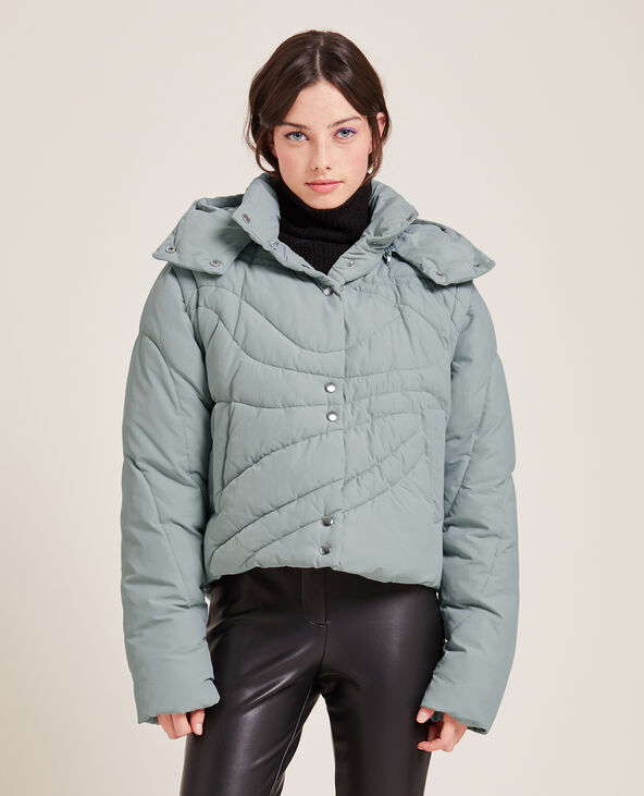 Doudoune matelassage wavy vert - Pimkie