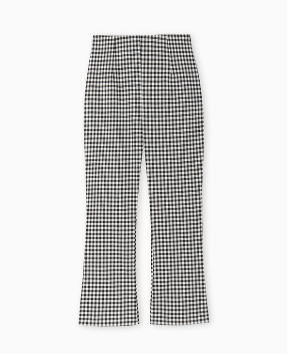 Pantalon 7/8 motif vichy noir - Pimkie