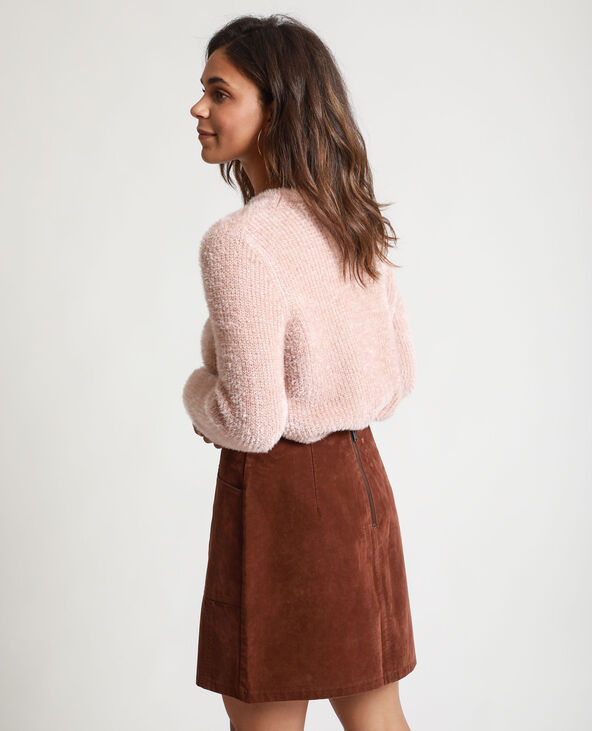 Pull fluffy rose chiné - Pimkie