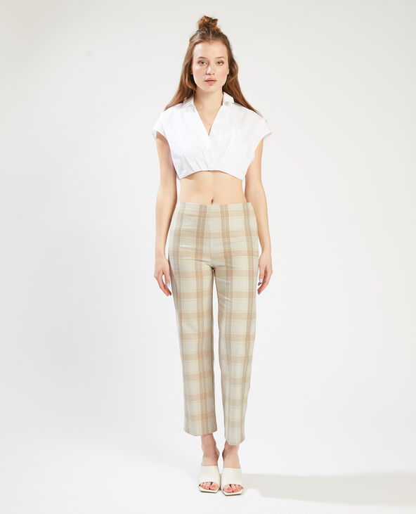 Pantalon droit a carreaux Pimkie