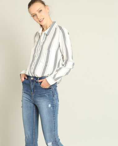 Chemise à rayures blanc - Pimkie