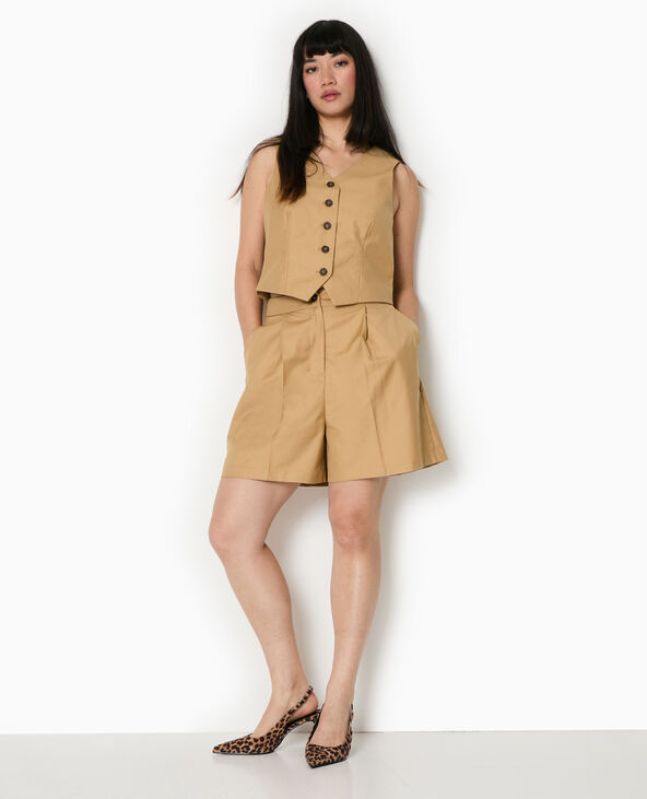 Gilet de barman boutonné camel - Pimkie