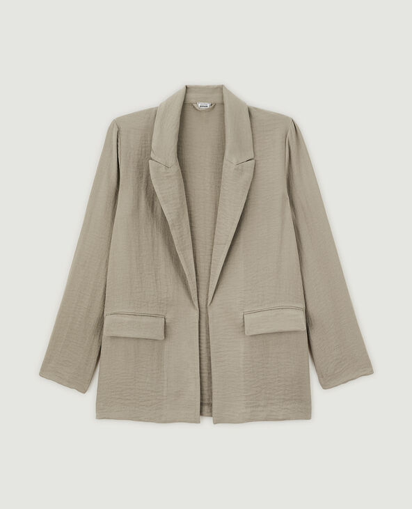 Veste blazer effet lin camel - Pimkie