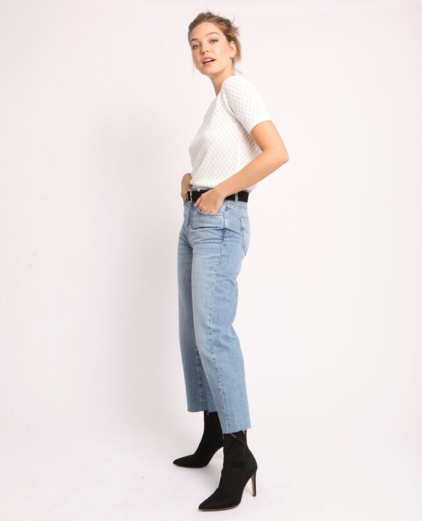 T-shirt ajouré blanc - Pimkie