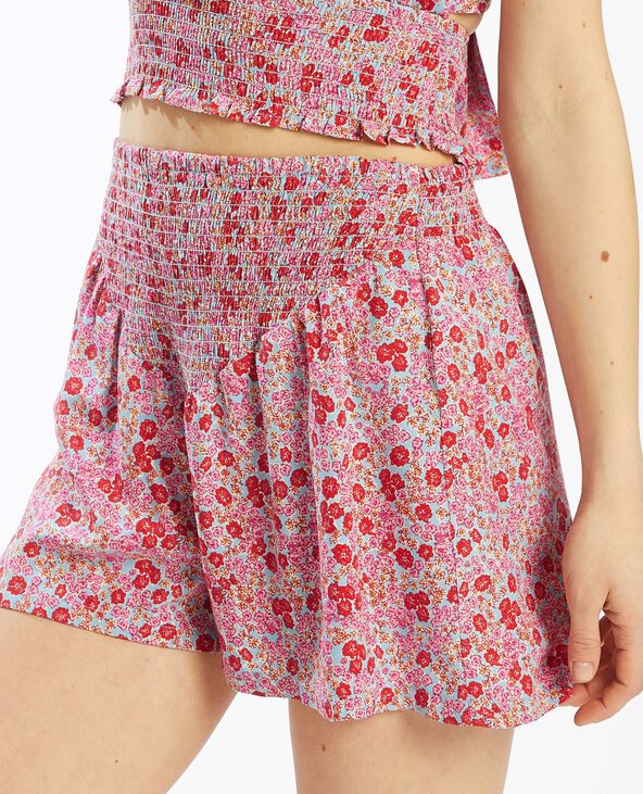 Short taille élastiquée tissu fluide rose clair - Pimkie
