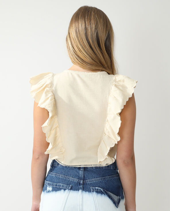 Top crochet taupe - Pimkie