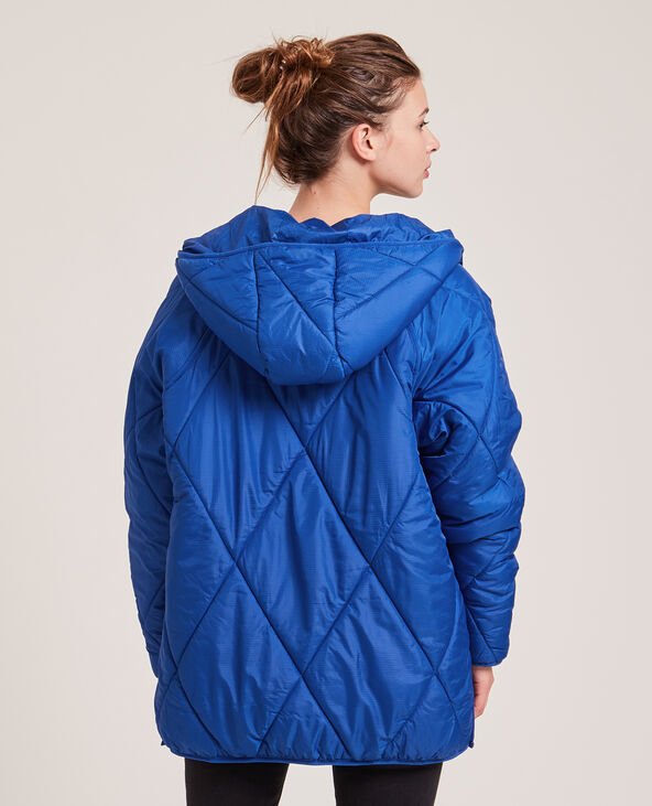 Veste matelassée avec capuche bleu électrique - Pimkie