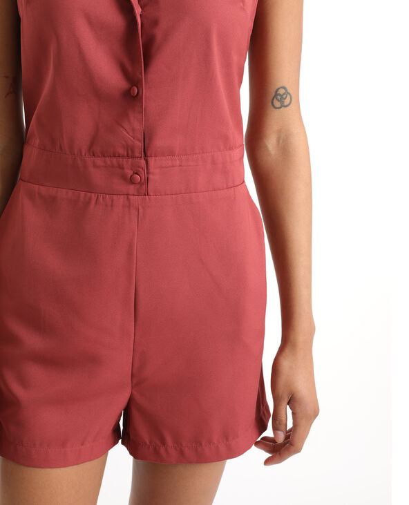 Combishort sans manches bordeaux - Pimkie