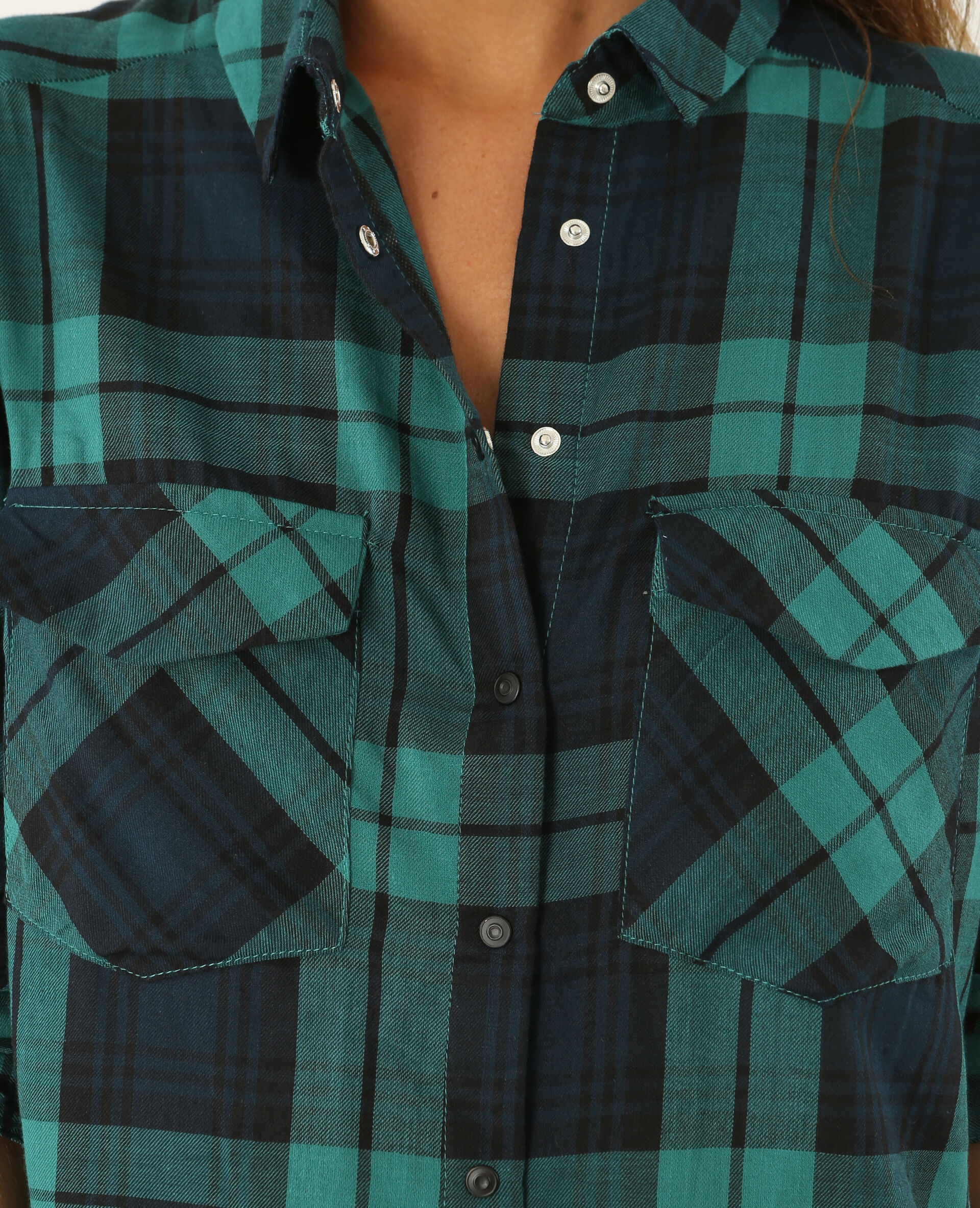 Chemise verte a carreau