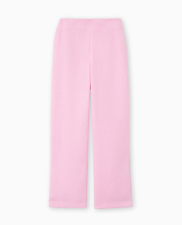 Pantalon droit en tweed rose - Pimkie