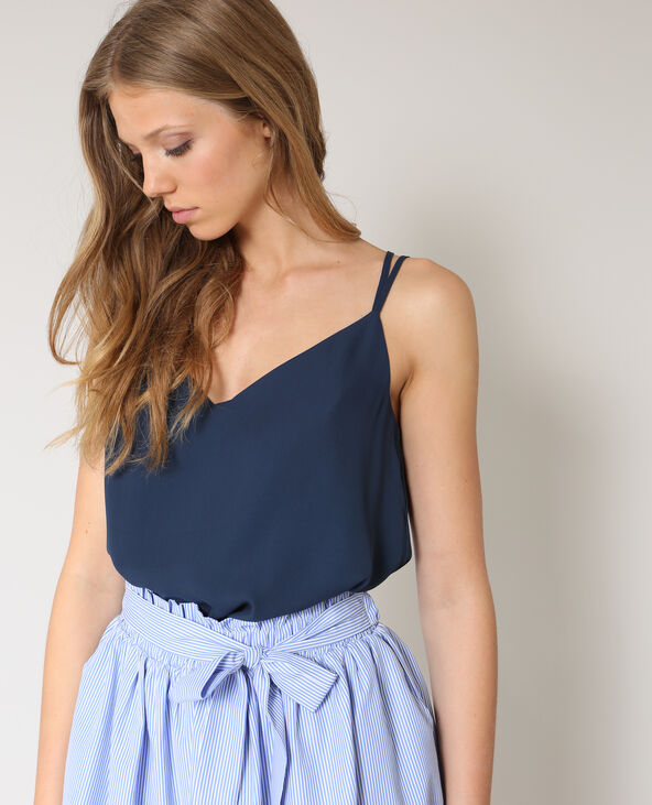 Top à fines bretelles bleu marine - Pimkie