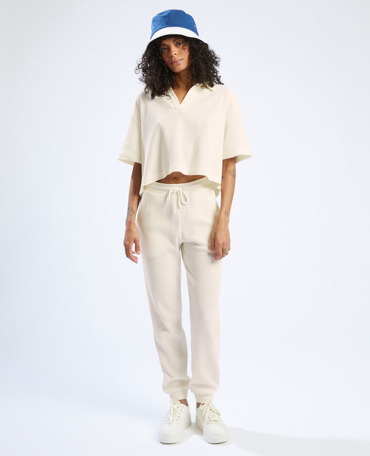 Polo oversize cropped blanc - Pimkie