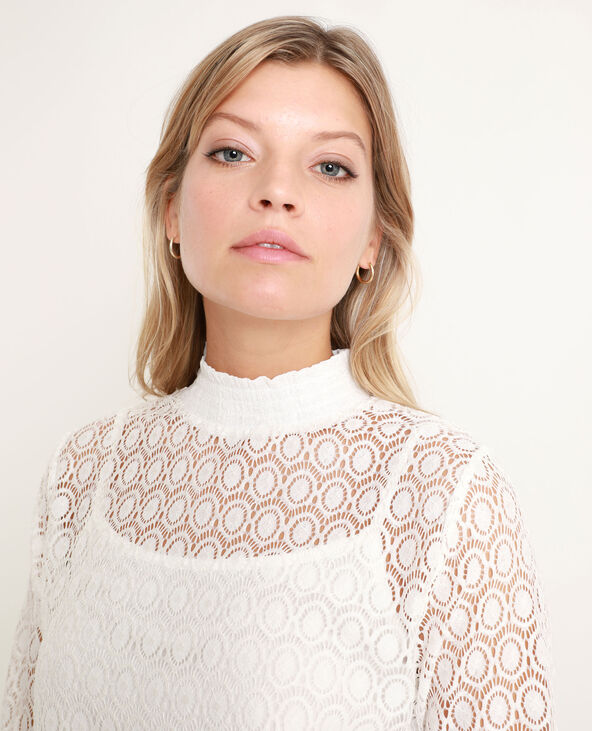 T-shirt en dentelle blanc - Pimkie