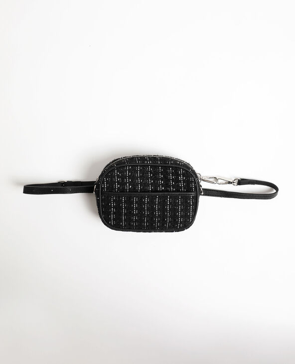 Sac banane en tweed noir - Pimkie