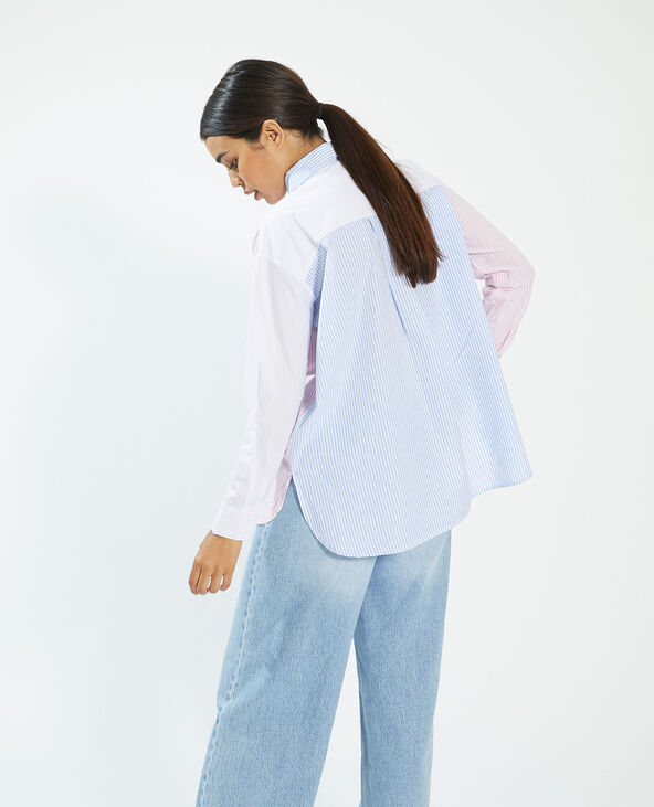 Chemise bicolore rayée blanc - Pimkie