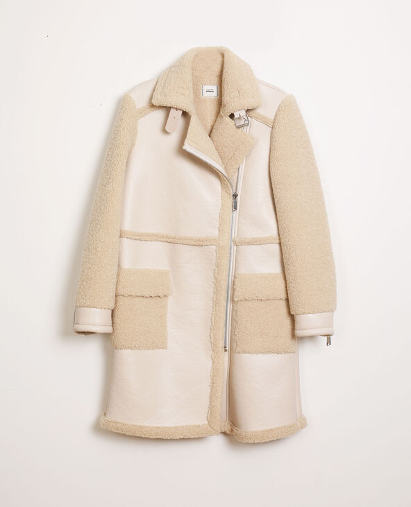 Manteau faux cuir blanc - Pimkie