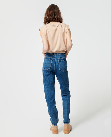 Jean mom taille haute bleu denim - Pimkie