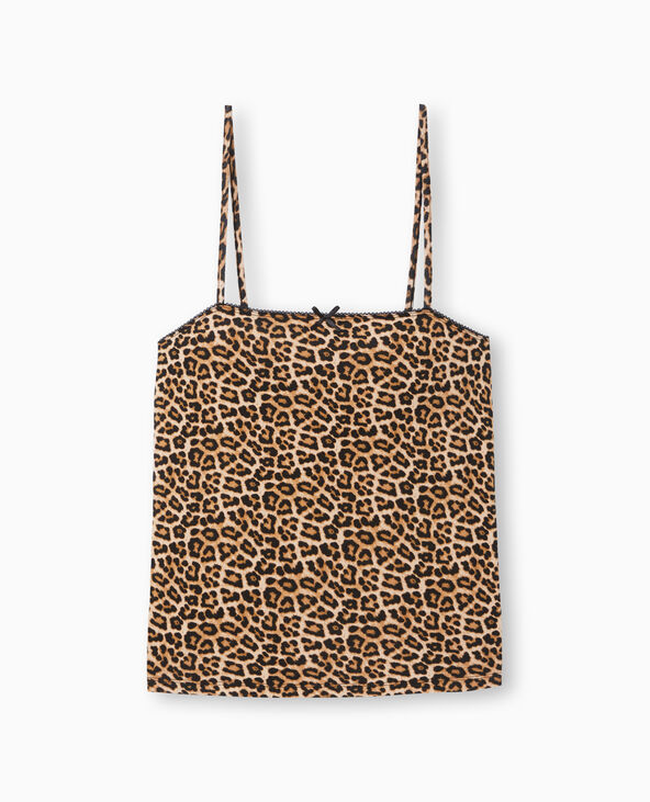 Top à bretelles motif léopard marron - Pimkie