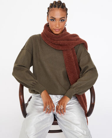 Echarpe en maille fluffy camel - Pimkie