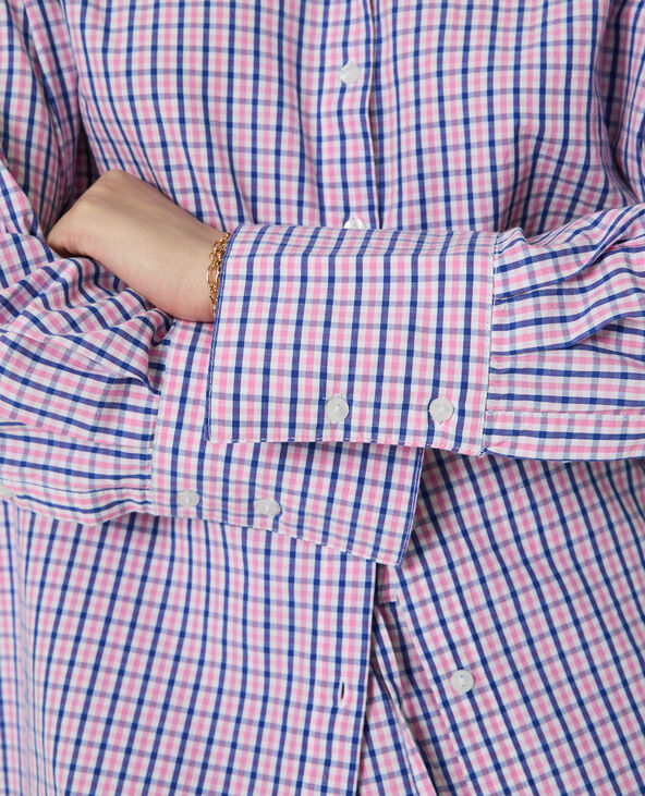 Chemise oversize à carreaux bleu marine - Pimkie