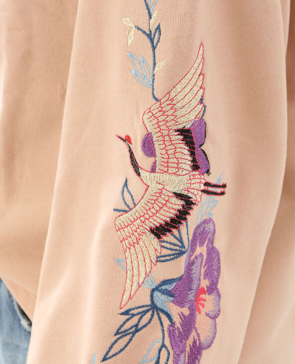 Sweat à broderies rose clair - Pimkie
