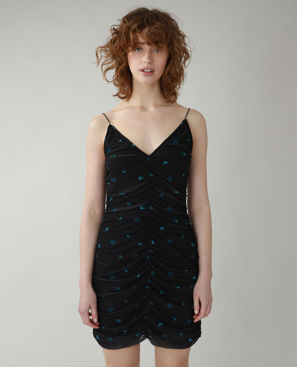 Robe froncée noire online