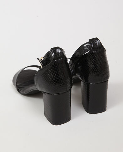 Sandales en faux cuir noir - Pimkie