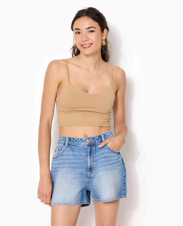 Brassière à fines bretelles taupe - Pimkie
