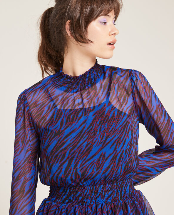 Robe à volants bleu - Pimkie